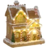 Lebkuchenhaus Met LED verlichting En Muziek, Kersthuis Winterlandschap Met Lebkuchenmann, Voor Kerstmis, Bruin