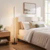 LED hoeklamp, Moderne Staande Lamp, 1450 Lm, 3 Helderheidsniveaus, Voetschakelaar, 3000 K, Woon /slaapkamer, Zwart