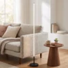 LED hoeklamp, Moderne Staande Lamp, 1450 Lm, 3 Helderheidsniveaus, Voetschakelaar, 3000 K, Woon /slaapkamer, Zwart