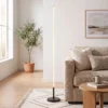 LED hoeklamp, Moderne Staande Lamp, 1450 Lm, 3 Helderheidsniveaus, Voetschakelaar, 3000 K, Woon /slaapkamer, Zwart