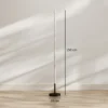 LED hoeklamp, Moderne Staande Lamp, 1450 Lm, 3 Helderheidsniveaus, Voetschakelaar, 3000 K, Woon /slaapkamer, Zwart
