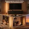 LED hoeklamp, Moderne Staande Lamp, 1450 Lm, 3 Helderheidsniveaus, Voetschakelaar, 3000 K, Woon /slaapkamer, Zwart