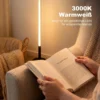 LED hoeklamp, Moderne Staande Lamp, 1450 Lm, 3 Helderheidsniveaus, Voetschakelaar, 3000 K, Woon /slaapkamer, Zwart