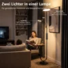LED plafondlamp Met Bijzettafel En Leeslamp, Dimbare Staande Lamp Met Afstandsbediening, 4 Kleurtemperaturen