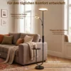 LED plafondlamp Met Bijzettafel En Leeslamp, Dimbare Staande Lamp Met Afstandsbediening, 4 Kleurtemperaturen