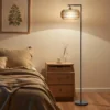 LED Staande Lamp Met Dubbele Kap, Dimbare Staande Lamp Met 3 Kleurtemperaturen Voor Woonkamer, Slaapkamer, Kantoor, Zwart