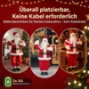 Levensgrote Zingende Kerstman 150 Cm, Geanimeerde Muziekfiguur Met Draaiend Hoofd, Zwaaiende Hand En Cadeau