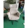 Loungesessel 360 Grad Drehbar Relaxsessel Mit Hocker Beige
