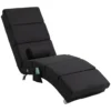 Massagesstoel, Relaxstoel, Ligstoel Met 8 Vibratiepunten, 5 Modi, 56 X 168 X 84 Cm, Zwart