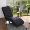 Massagesstoel, Relaxstoel, Ligstoel Met 8 Vibratiepunten, 5 Modi, 56 X 168 X 84 Cm, Zwart