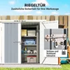 Metalen Apparatenhuis 1,1 M², Gereedschapsschuur Met Lessenaarsdak Afsluitbare Dubbele Deuren, 147 X 86 X 134 Cm
