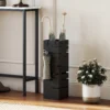 Metalen Paraplubak Met Afneembare Wateropvangbak En 4 Haken 15,5 X 15,5 X 49 Cm, Zwart