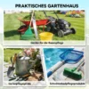 Metalen Tuinhuisje 1,37 M², Afsluitbaar Tuinhuisje Met Ventilatie Zadeldak Handschoenen, 163 X 90 X 179 Cm
