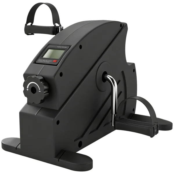 Mini Heimtrainer Pedaltrainer Mit Stufenlosem Widerstand LCD Display 4 fach Verstellbaren Pedalriemen Griff