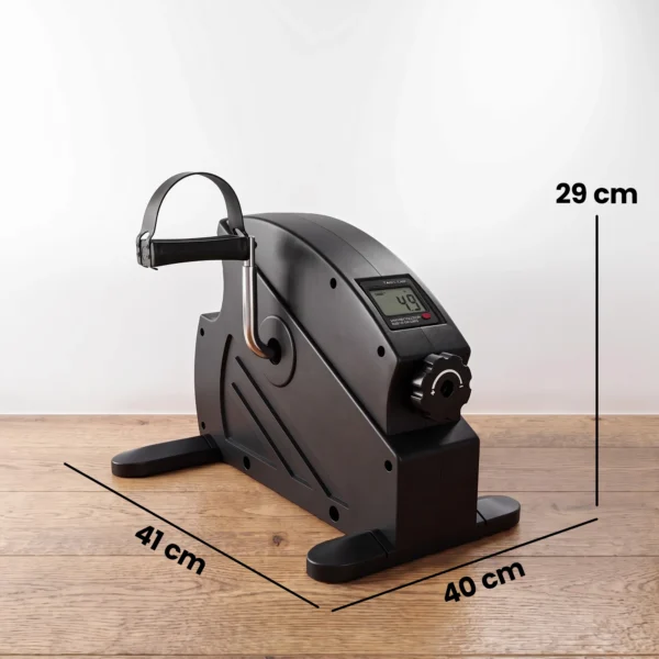 Mini Heimtrainer Pedaltrainer Mit Stufenlosem Widerstand LCD Display 4 fach Verstellbaren Pedalriemen Griff