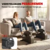 Mini Heimtrainer Pedaltrainer Mit Stufenlosem Widerstand LCD Display 4 fach Verstellbaren Pedalriemen Griff