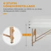 Mobiele Massagetafel 2 Zones Opvouwbaar Hoogteverstelbaar Massagetafel 60 Cm Breed Met Draagtas Houten Voeten Crèmewit