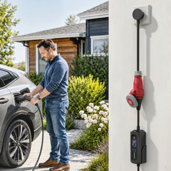 Mobiele Wallbox 11kW 8m Type 2 6 16 A 3 Fasig Laadkabel CEE 16A Op Type 2 Met Instelbare Laadvermogen Starttijdvoorkeuze