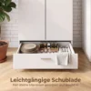 Modern Dressoir, Vrijstaande Opbergkast Met Lade En Verstelbare Plank, Wit