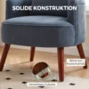 Moderne Fauteuil, Gestoffeerde Accentstoel Met Lendenkussen, Blauw