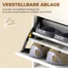Moderne Schoenenkast Voor Maximaal 12 Paar Schoenen Met 2 Klapdeuren, Lade En Verstelbare Plank, Wit