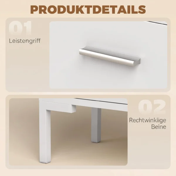Moderne Schoenenkast Voor Maximaal 12 Paar Schoenen Met 2 Klapdeuren, Lade En Verstelbare Plank, Wit