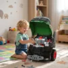 Motorspeelgoed Kinderen 60 delig Auto Reparatieset Met Afneembare Onderdelen, Lichtjes, Sproeinevel Geluiden, Stuurwiel