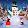 Opblaasbare Kerst Sneeuwpop, 243 Cm, Met Kleurrijk LED licht, Voor Buiten