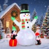Opblaasbare Kerst Sneeuwpop, 243 Cm, Met Kleurrijk LED licht, Voor Buiten