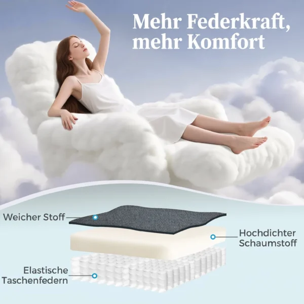 Opsta stoel Met Zachte Bekleding, Relaxstoel Met Afstandsbediening En Zijzakken, Grijs