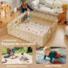 Opvouwbare Baby Speelmat Kinderen 176,5 X 148 Cm Dubbelzijdige Kruipmat Met Alfabet En Dierenmotiefpatroon