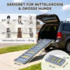 Opvouwbare Hondenloopplank Voor Auto Met 10 Treden, Antislip Oppervlak, 154x40cm Voor Grote Honden Tot 25kg