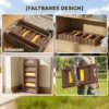 Opvouwbare Hondenloopplank Voor Auto Met 10 Treden, Antislip Oppervlak, 154x40cm Voor Middelgrote Honden Tot 25kg