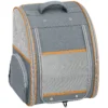 Opvouwbare Hondenrugzak Katzenrucksack Met Netvenster, Zijvakken, Uitneembare Bodem Tot 5 Kg Grijs