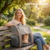 Opvouwbare Hondenrugzak Katzenrucksack Met Netvenster, Zijvakken, Uitneembare Bodem Tot 5 Kg Grijs