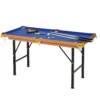 Opvouwbare Mini Biljarttafel Met 2 Keus, 16 Ballen, Krijt, Driehoek, Accessoires 140 X 63 X 75 Cm