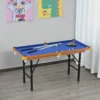 Opvouwbare Mini Biljarttafel Met 2 Keus, 16 Ballen, Krijt, Driehoek, Accessoires 140 X 63 X 75 Cm