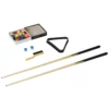 Opvouwbare Mini Biljarttafel Met 2 Keus, 16 Ballen, Krijt, Driehoek, Accessoires 140 X 63 X 75 Cm