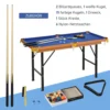 Opvouwbare Mini Biljarttafel Met 2 Keus, 16 Ballen, Krijt, Driehoek, Accessoires 140 X 63 X 75 Cm