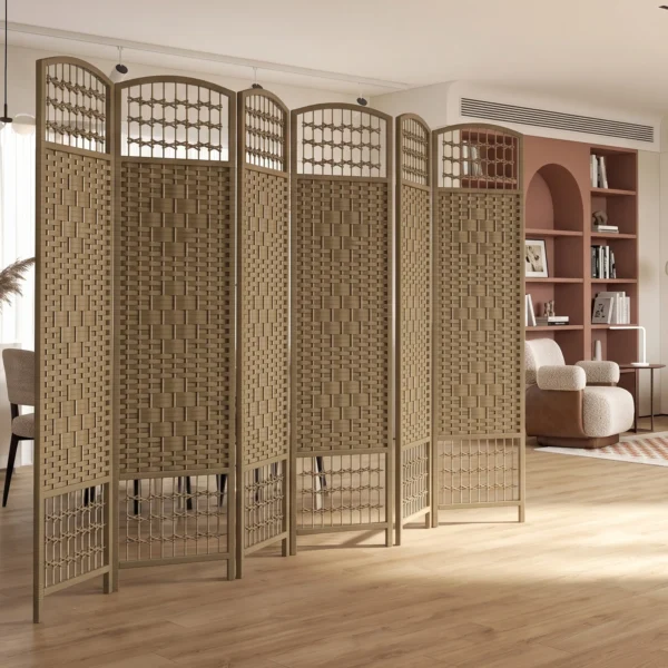 Paravent 6 delig 240 X 170 Cm Opvouwbare Kamerverdeler Scheidingswand Van Golfvezel Scheidingswand Voor Woonkamer