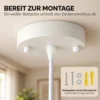 Pendelleuchte Höhenverstellbare Hängelampe Mit E14 Fassung In Weiß Und Gold