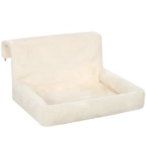 Plüsch Katzenhöhle, Hängende Katzenbett Mit Stahlrahmen, 48x43x26cm, Beige