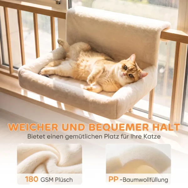 Plüsch Katzenhöhle, Hängende Katzenbett Mit Stahlrahmen, 48x43x26cm, Beige