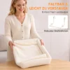 Plüsch Katzenhöhle, Hängende Katzenbett Mit Stahlrahmen, 48x43x26cm, Beige