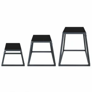 Plyometrische Sprungboxen 3 delige Set 30,5/45,8/61 Cm Stapelbare Plyo Jump Box Gemaakt Van Staal Tot 200 Kg