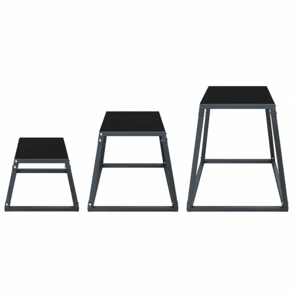 Plyometrische Sprungboxen 3 delige Set 30,5/45,8/61 Cm Stapelbare Plyo Jump Box Gemaakt Van Staal Tot 200 Kg