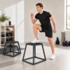 Plyometrische Sprungboxen 3 delige Set 30,5/45,8/61 Cm Stapelbare Plyo Jump Box Gemaakt Van Staal Tot 200 Kg