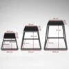 Plyometrische Sprungboxen 3 delige Set 30,5/45,8/61 Cm Stapelbare Plyo Jump Box Gemaakt Van Staal Tot 200 Kg