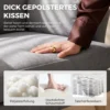 Polsterstoel Met Pocketvering En Armleuningen, Met Massief Houten Poten In Donkergrijs