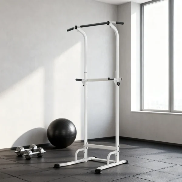 Power Tower In Hoogte Verstelbaar 176,5 227 Cm Dip Station Multifunctioneel Met Stalen Frame 120 Kg Draagvermogen